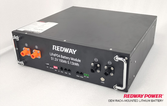 51.2v 48v 100ah 48v 50ah rack-mounted lithium battery factory oem redway lfp lifepo4