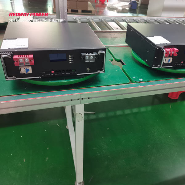 48v 100ah rack-mounted lfp lithium battery factory