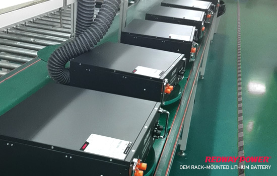 51.2v 48v 100ah 48v 50ah rack-mounted lithium battery factory oem redway lfp lifepo4